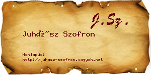 Juhász Szofron névjegykártya